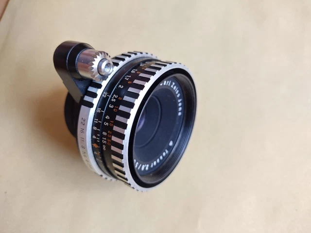 Carl Zeiss Jena Tessar Objektiv analog 50mm f/2.8 für Exakta Exa Anschluss Zebra