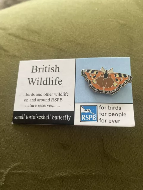 Rspb Pin Badge - Small Tortoiseshell   Butterfly