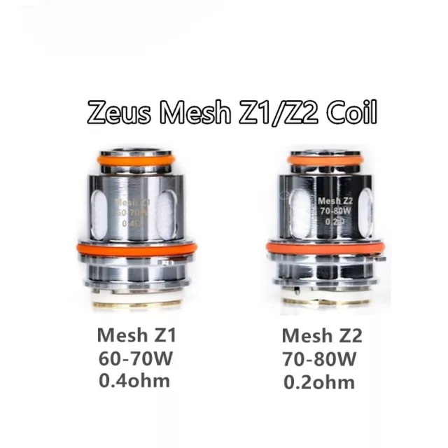 5pcs Replacement Zeus Mesh Z1 Coil 0.4ohm/ Z2 0.2ohm Coil Head For Zeus Sub Oya