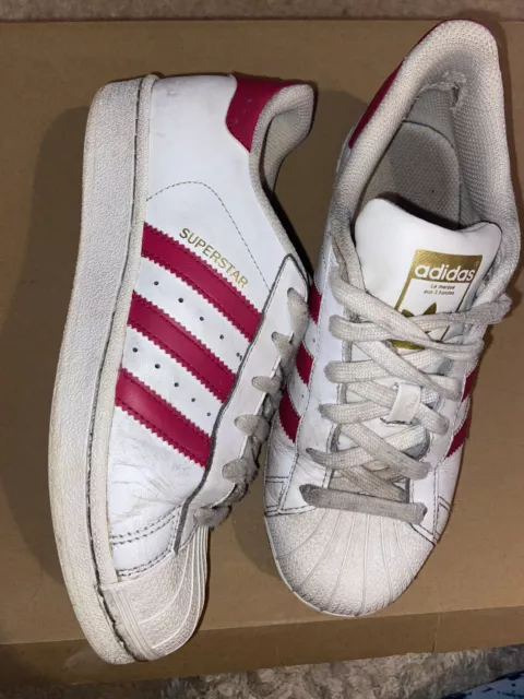 SCARPE DA GINNASTICA Adidas superstar bianco oro rosa la marca aux 3 strisce taglia 4 usate EUR 5 34 PicClick IT