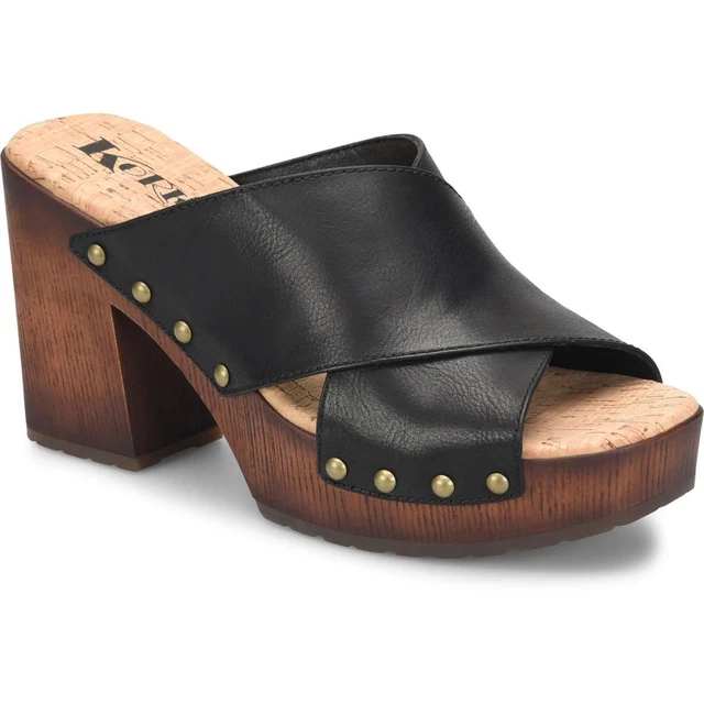 KORKS Womens Lynda Faux Leather Criss-Cross Slide Sandals Shoes BHFO 1402