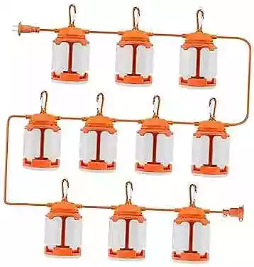 Construction String Lights, 300W LED Industrial Grade 30000LM Super 100ft