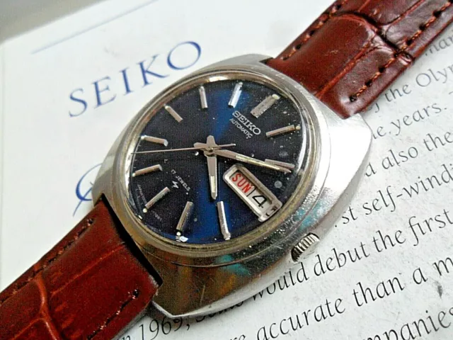 BLUE DIAL VINTAGE 1972 S/S Men's Seiko Automatic 17J Day Date Watch  7006-7007 EUR 31,99 - PicClick FR