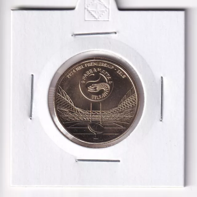 AUSTRALIAN 2024 1 Nrl Rugby Parramatta Eels Unc Coin In 2X2 Holder 7