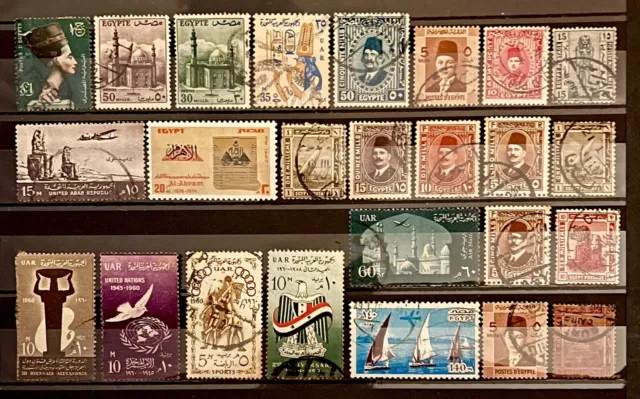 Egypt Uar Egyptian Arab Republic Middle East Old Lot Collection Stamps 12170224