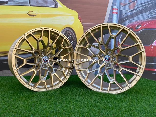 19& + 20& 5x112 M3 M4 Styling 827M CSL GOLD FORGED RIMS For BMW G80 G81 ...
