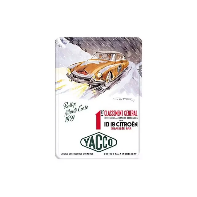 Belle plaque métal déco Citroën ID 19 rallye monte Carlo vintage - Décoration Belle plaque métal déco Citroën ID 19 rallye monte Carlo vintage - Décoration
