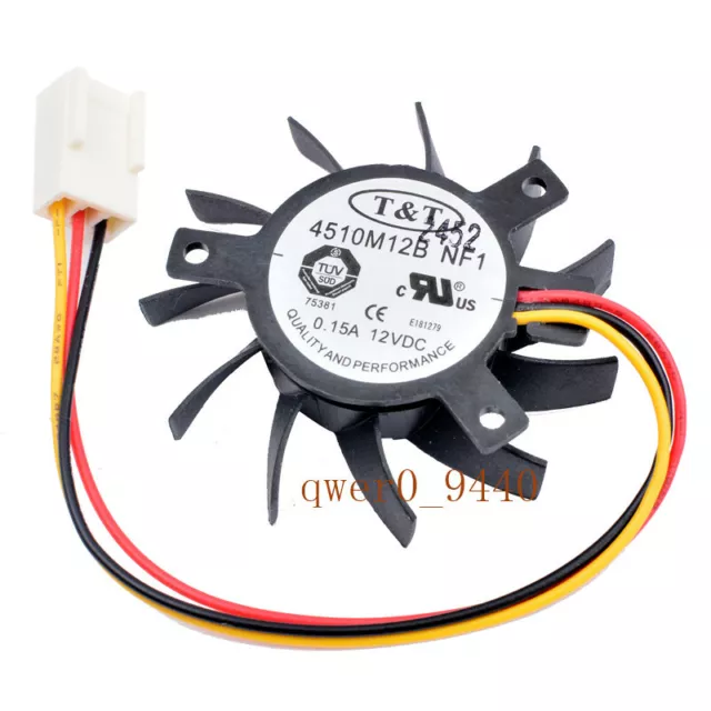 1Pcs 4510M12B NF-1 12V 0.15A EPIA-N800 Heat Sink Fan Blade Diameter 41MM