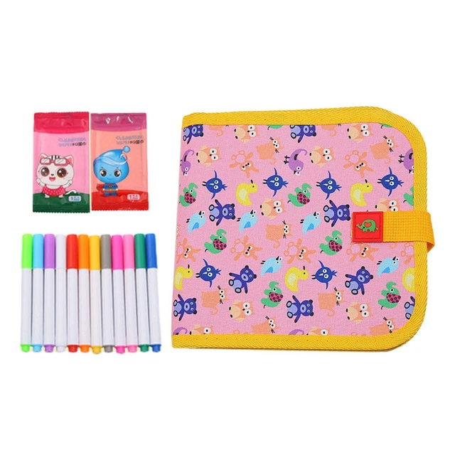 Kids Erasable Book Doodle Set 7 Pages Toddlers Drawing Pad Road Trips