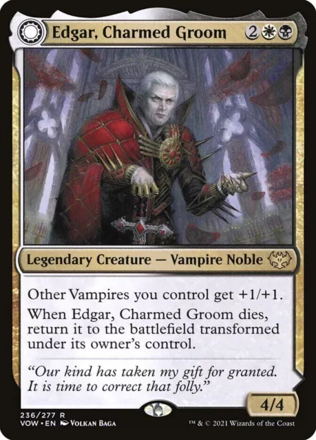 1x EDGAR, CHARMED GROOM - Crimson Vow - MTG - Magic the Gathering