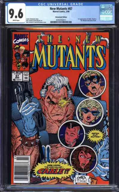 New Mutants #87 Cgc 9.6 White Pages // 1St Appearance Of Cable Newsstand 1990