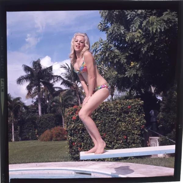 Bunny Yeager Bikini Blonde Model Glamour Pin Up Original Camera Transparency