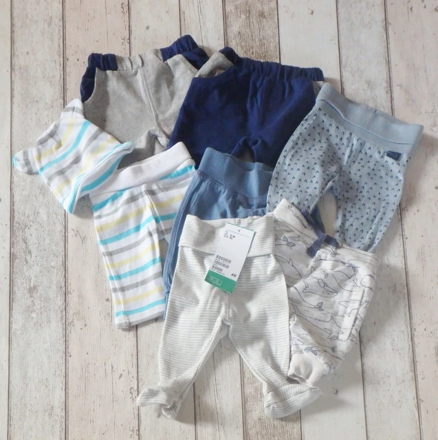 FAB Baby Boy 7 Piece Bottoms Bundle - Mixed Brands (Newborn & Up to 1 month)