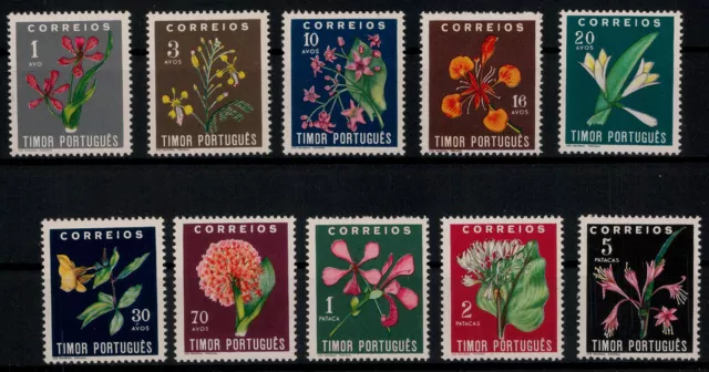 Timor; Blüten 1950 kpl. **,  70 A. Wert Büge  (58,-)