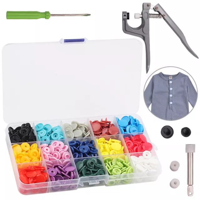 Snap Button Kit Plastic Snap Set T5 Clothing Snap Fastener Tool Multicolor✽