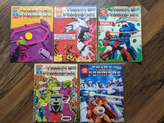 Transformers UK Vintage 1986 Marvel Comic Bundle Job Lot FREE POST