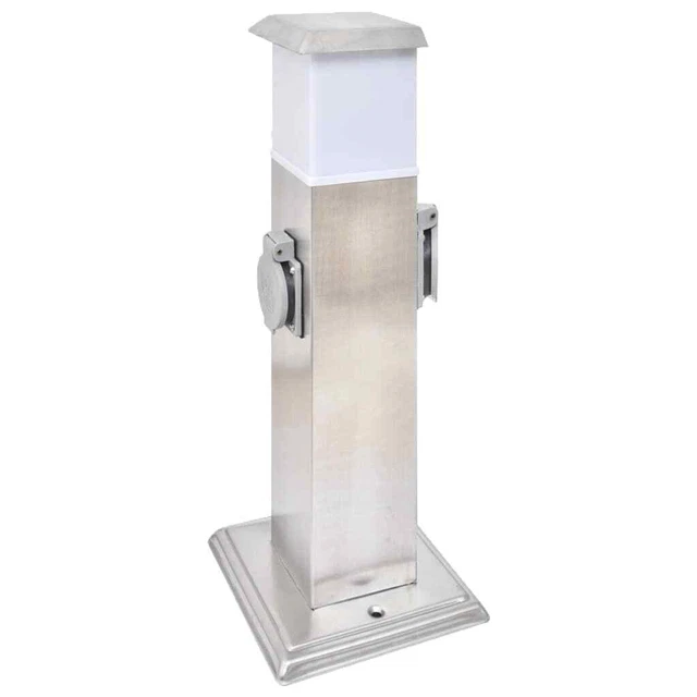 Borne Jardin Electrique 2 Prises avec Lampe Bloc Prises Multicolore vidaXL