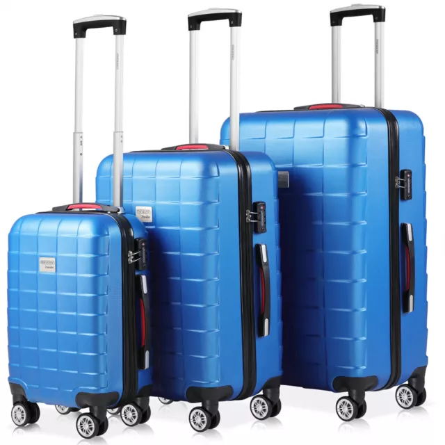 Reisekoffer Hartschalenkoffer Koffer Trolley M L XL mit 4 Rollen Schloss Case