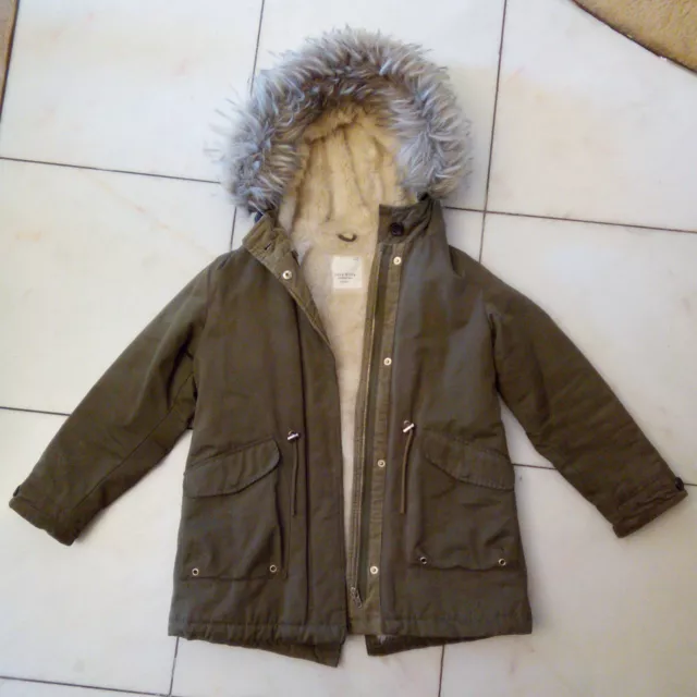 Zara Girls Hooded Jacket Green Child Female / Giacca Con Cappuccio Verde Bambina