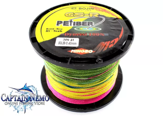 Gsr Pefiber Braid Fishing Line 80Lb 300M 5 Colour High 100% Dyneesi Gsrpe80300M