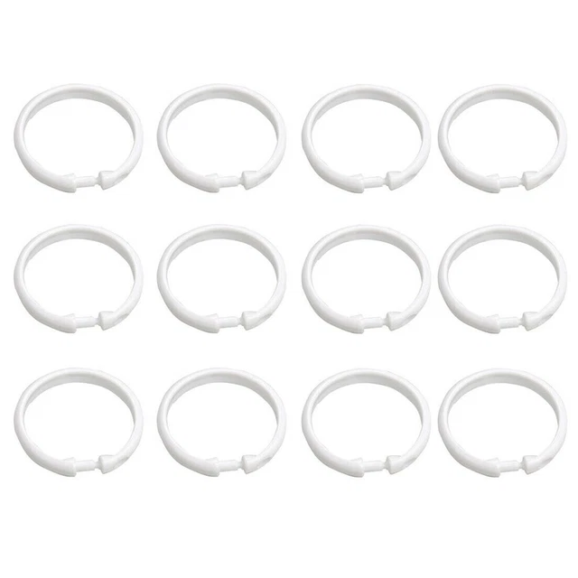 Ganci Per Tenda Doccia Gidse, Acciaio Inox Cromato, Set Da 12, Doppio Lato, Portata 22,7 Kg, Con Rotelle Lisce