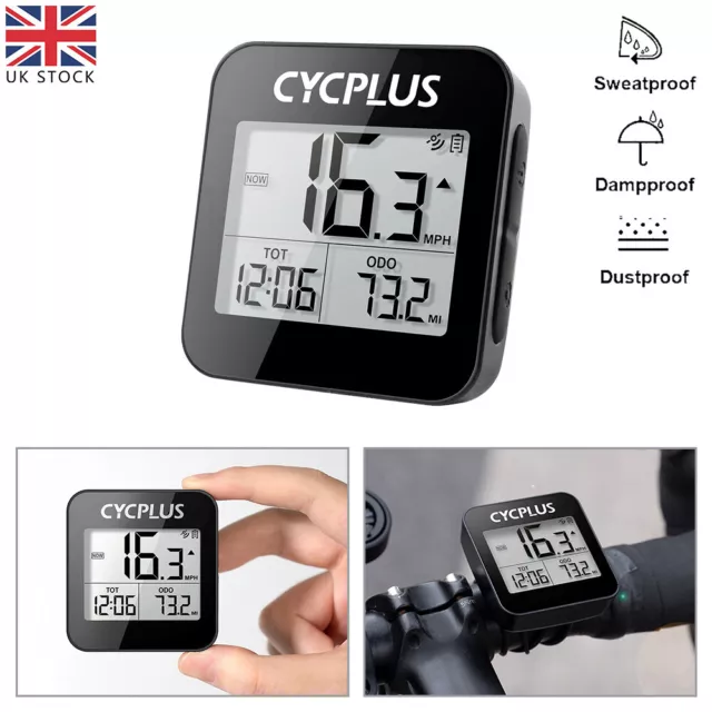 Bicycle Wireless GPS Computer Cycling Speedometer Waterproof Bike Accessories UK