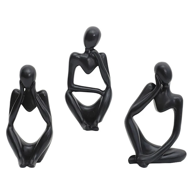 3pcs Abstrakte Statue Dekorative Regal Dekor Akzente