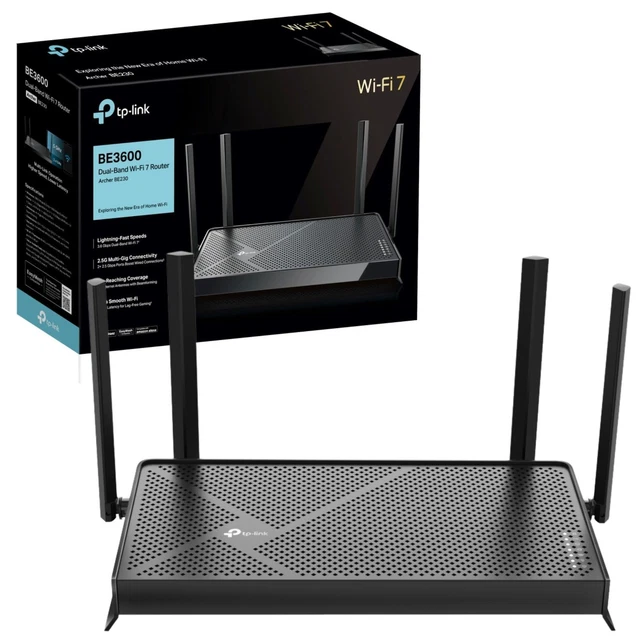 TP-LINK ARCHER BE230 Router WiFi 7 BE3600Mbps, WiFi Router, 2.5G Ports ...