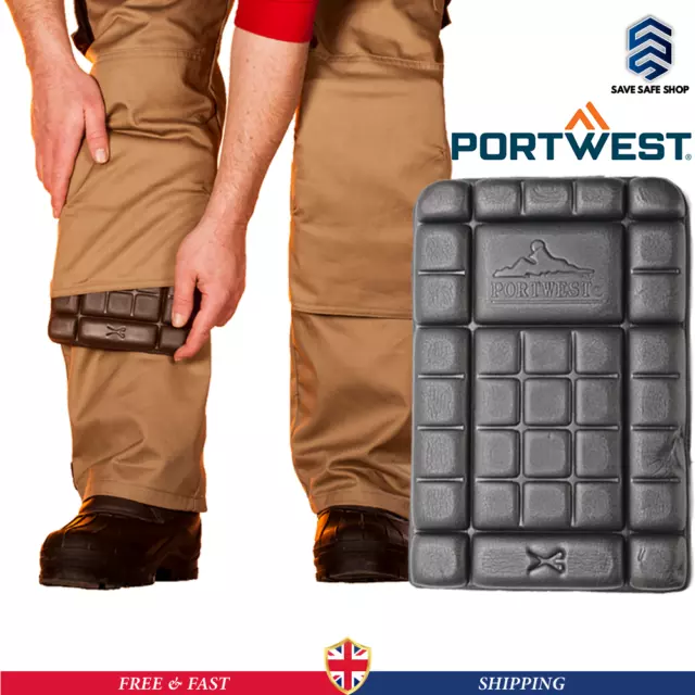 Portwest Knee Pads Foam Work Trouser Inserts PPE Safety Protectors Knee Guard