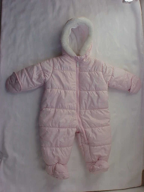 Carter's Infant Girl 3 -6 mths Pink Snowsuit - Quilted Puffer