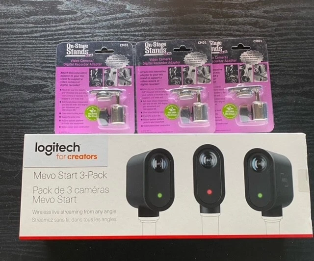 Mevo Start All-In-One Full HD Live Streaming Camera 3-Pack w 3 mic stands Mevo Start All-In-One Full HD Live Streaming Camera 3-Pack w 3 mic stands
