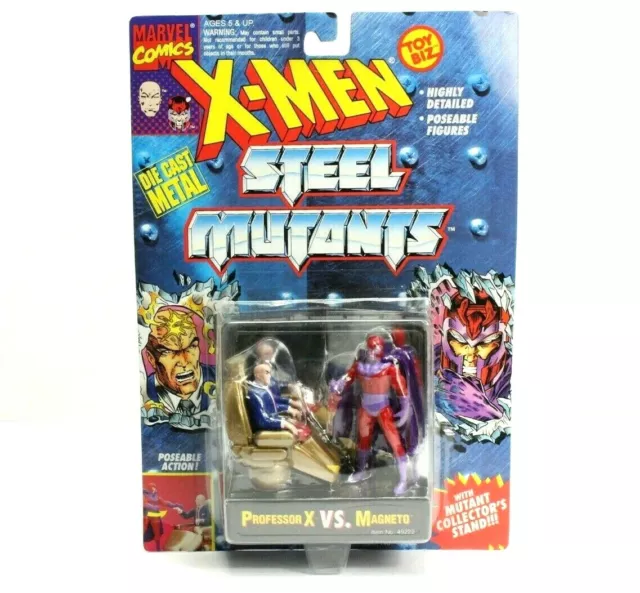 Marvel Comics X-Men Steel Die-Cast Mutants  Professor X VS Magneto 1994 NIP