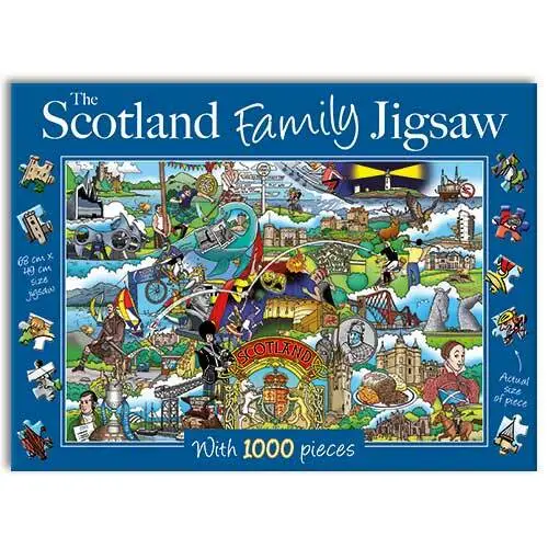 NEW JIGSAW PUZZLE 1000 PIECES THE SCOTLAND FAMILY ATTRACTIONS 680 x 490mm