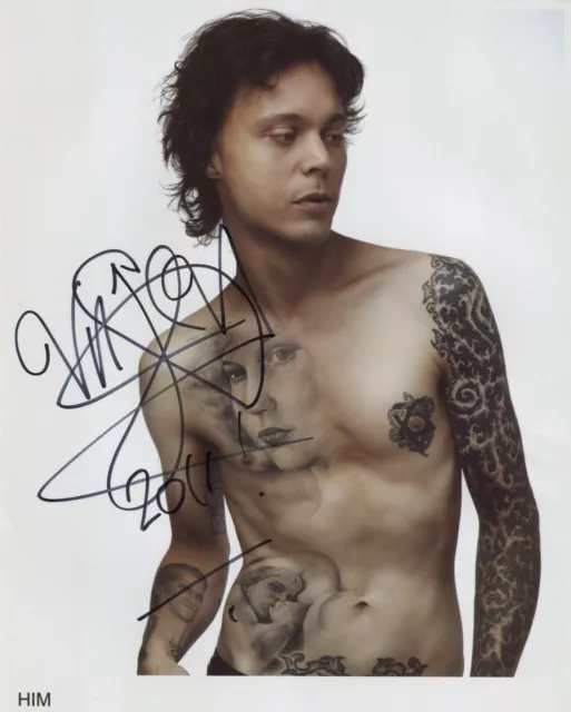 Ville Valo Him SIGNED Photo 1st Generation PRINT Ltd 150 + Certificate / 5