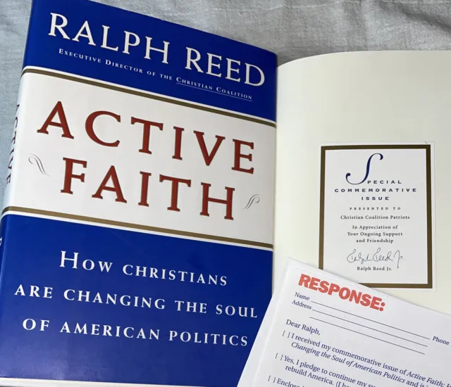 SIGNED Active Faith book by Ralph Reed Christian 1st ED. hardcover HC DJ Christ