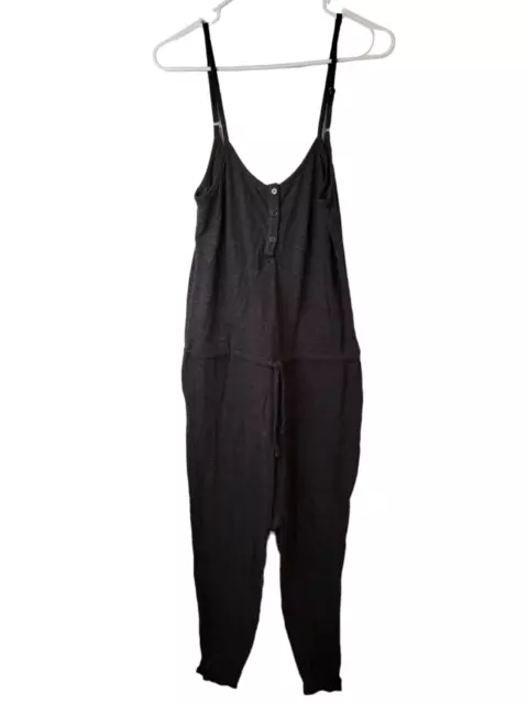 Chaser Size Small Womens Jumpsuit Black Sleeveless Knit Drawstring Waist NWOT