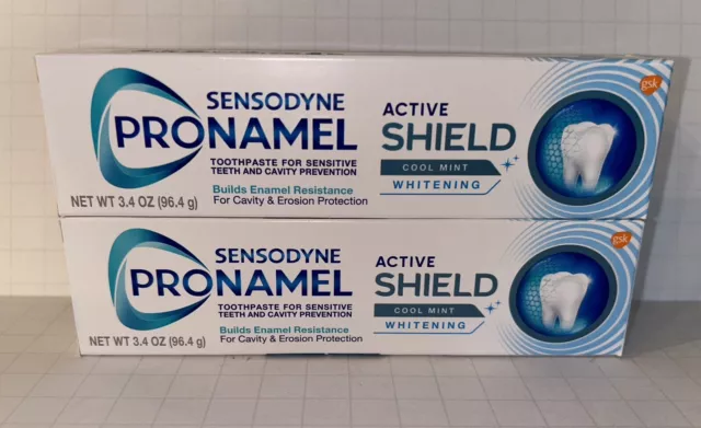 Sensodyne Pronamel Active Shield Sensitive Teeth Toothpaste Cool Mint Whitening