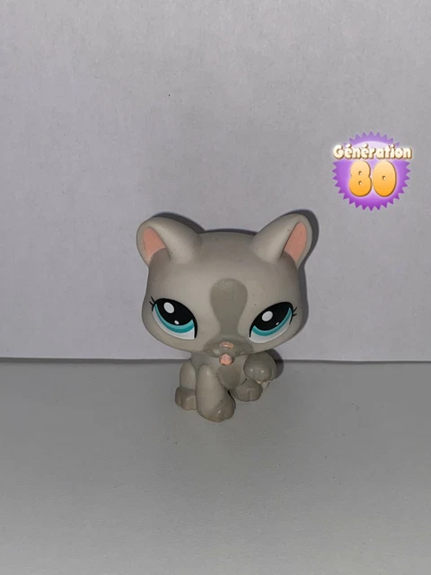 Figurine Littlest Pet Shop - Chat Chartreux - Réf. 539 - Occasion