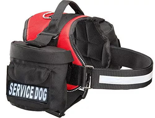 Doggie Stylz SERVICE DOG Reflective Harness vest Removable Saddle Bags Backpack