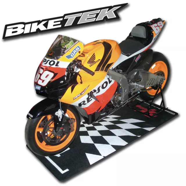BikeTek Motorrad Teppich Garagen Werkstatt Eingangs Matte Fahrer