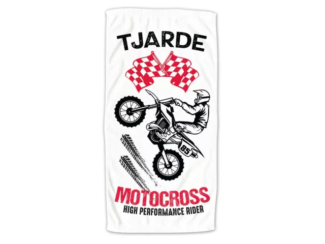 Kinder Handtuch Motocross, High performance Rider, personalisiertes Geschenk