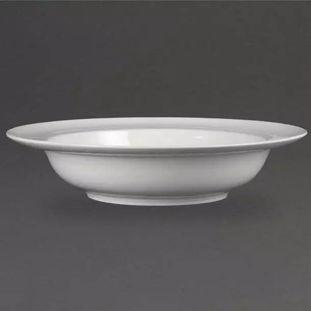 Olympia Whiteware Wide Rim Bowls 228mm (Pack of 4) PAS-CB694