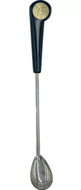 Vintage The "21" Club New York NYC Restaurant Cocktail Spoon Stirrer Barware