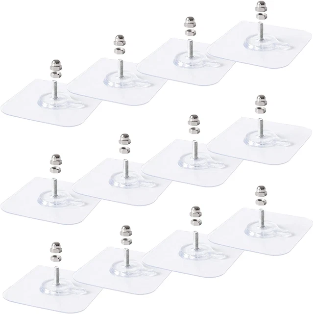 12Pcs Adhesive Wall Screws Hanging Nails, Screw Stickers for Hanging Shelves, Sh