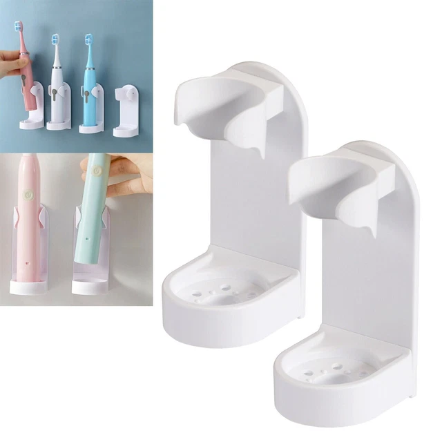 2x Niedliche Kaninchen Zahnbürstenhalter - Wandmontiert Für Badezimmer Organisation (Grün & Blau)