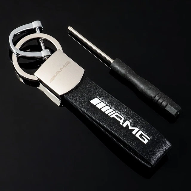 MERCEDES BENZ Porte-clés Logo Pendentif Métal - Cuir