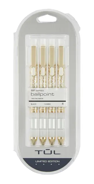TUL BP Retractable Ballpoint Pens 1.0mm White Barrels Ltd Ed. Leopard Patterns