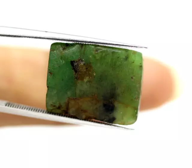 21.00 CT Non Traitée Naturel Vert Émeraude Desseré Uncut / Grand Pierre