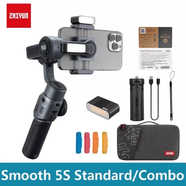 ZHIYUN Smooth 5S/Combo 3-Achsen Gimbals Stabilisator für Smartphone iPhone Samsu