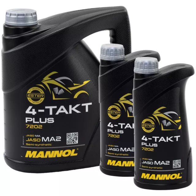 Motoröl MANNOL 4-Takt Plus API SL SAE 10W-40 6 Liter für Adly Herchee Honda TGB